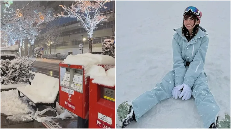 美麗的雪景，讓林襄流連往返。翻攝自林襄IG