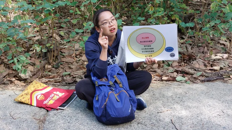 林美吟致力破除民眾對獼猴的錯誤迷思，減緩人猴衝突。凃建豐攝