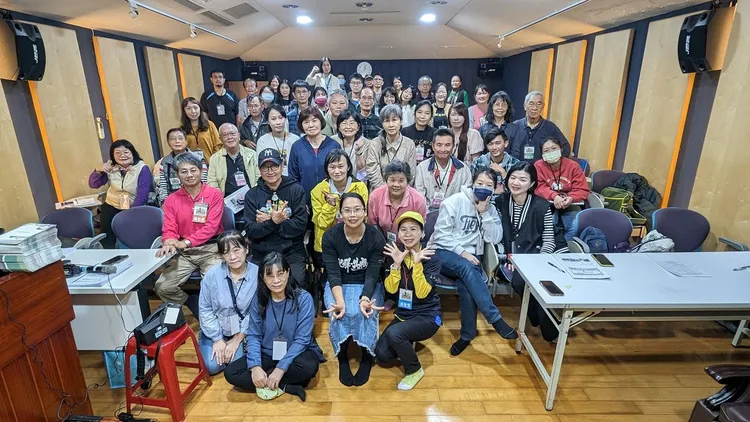 林美吟為壽山動物園志工培訓，進行台灣獼猴課程。台灣獼猴共存推廣協會提供