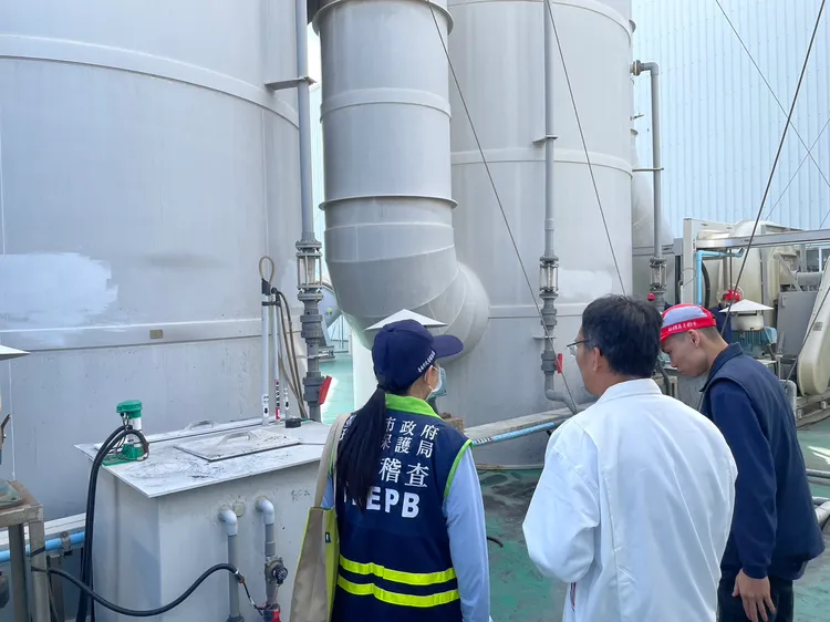 另派員前往工業區稽查。環保局提供