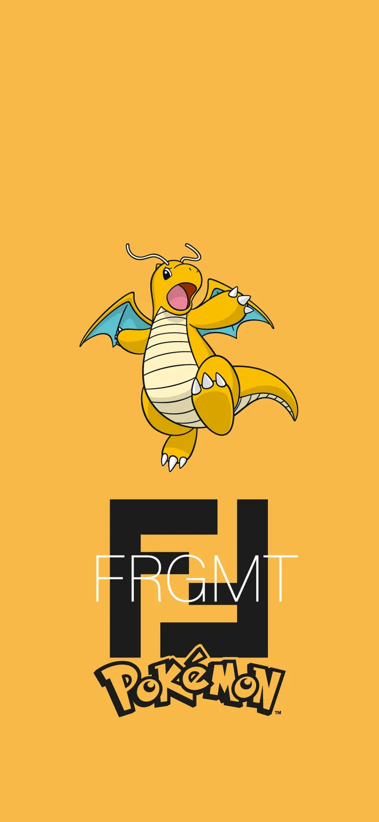 FENDI x FRGMT x POKÉMON快龍桌布。品牌提供