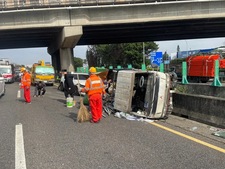 車禍現場。國道警方提供