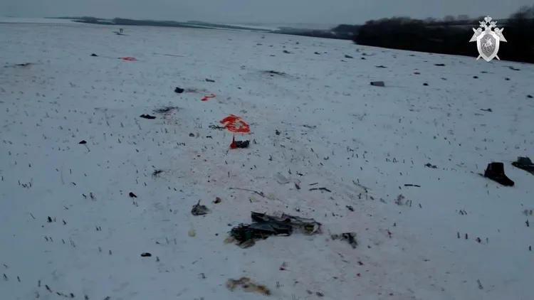 墜機現場。路透社