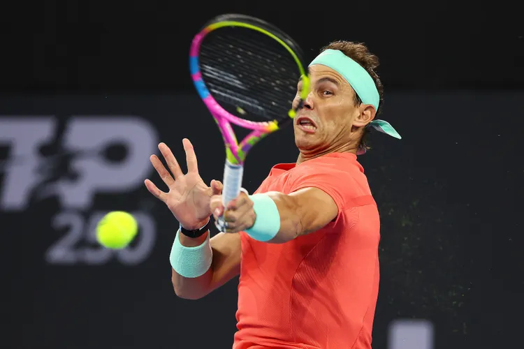 納達爾今在澳洲布里斯本國際網賽，擊敗美網前冠軍提姆。美聯社