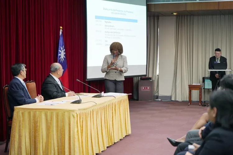 駐台使節團長柏安卓表達友邦對台灣的支持。外交部提供