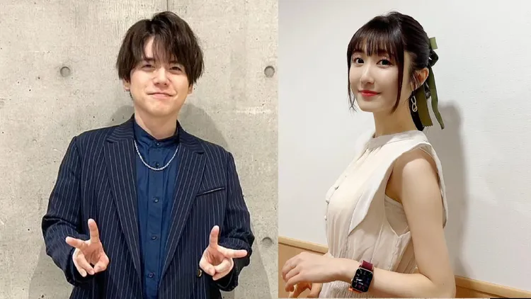 內田雄馬（左）和日高里菜合作多部作品。翻攝i_am_yumauchida IG、rina_hidaka615 IG