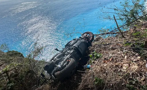 花蓮台9丁線死亡車禍！　海陸士官疑疲勞騎車衝護欄墜崖不治