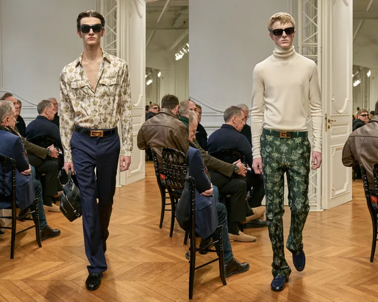 重現了2G標誌的腰帶帶扣。品牌提供