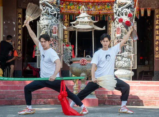 温昇豪、劉冠廷體驗「家將」 尷尬被問「你們怎麼稱呼」