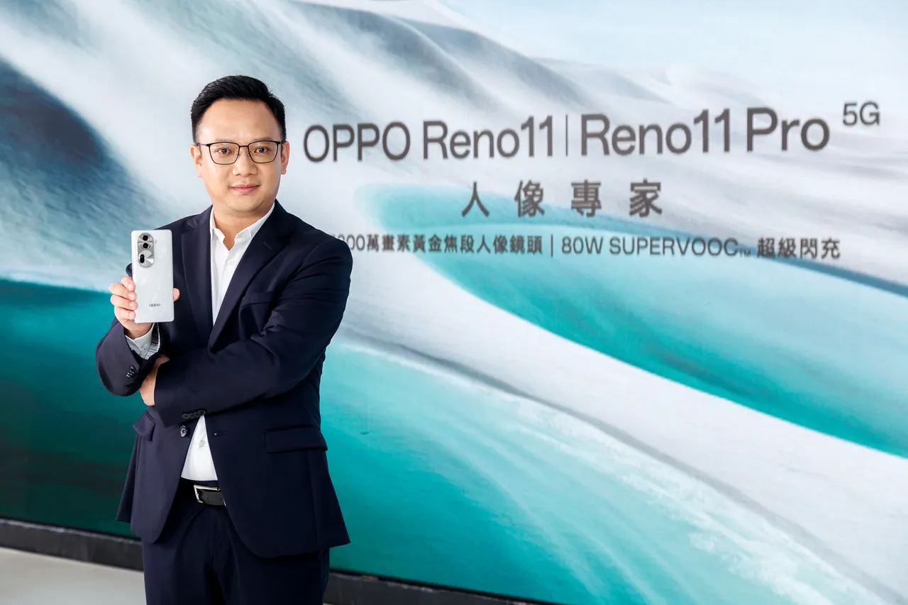 OPPO台灣總經理劉金Vincent表示,Reno11 系列把專業的長焦人像拍照變得簡單易用。業者提供