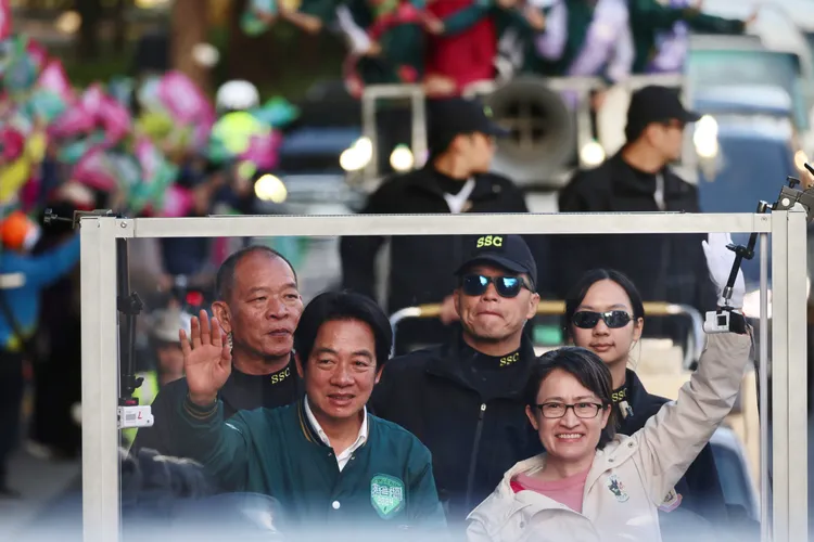 賴清德和蕭美琴正式搭檔參選2024。資料照片，林林攝