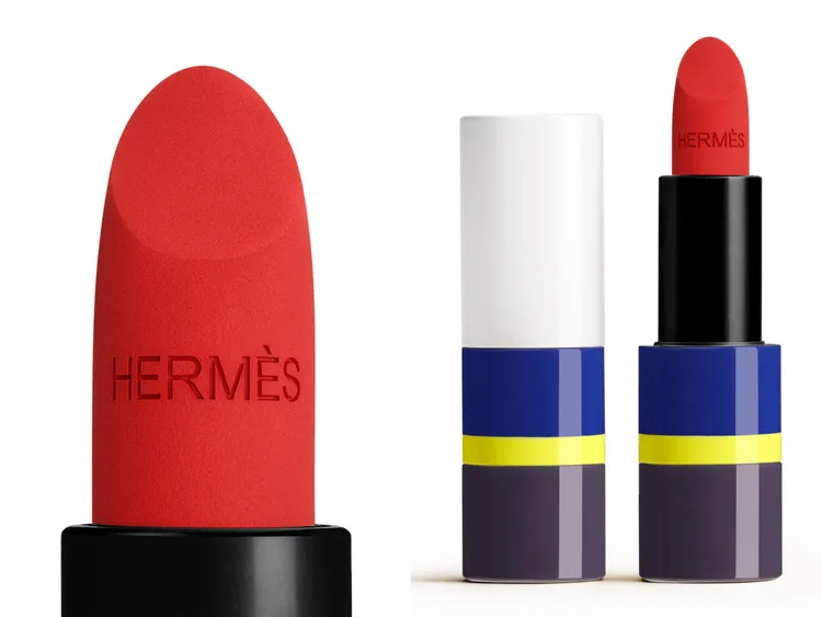 Rouge Hermès唇膏#47 Rouge Cinétique，3050元。品牌提供