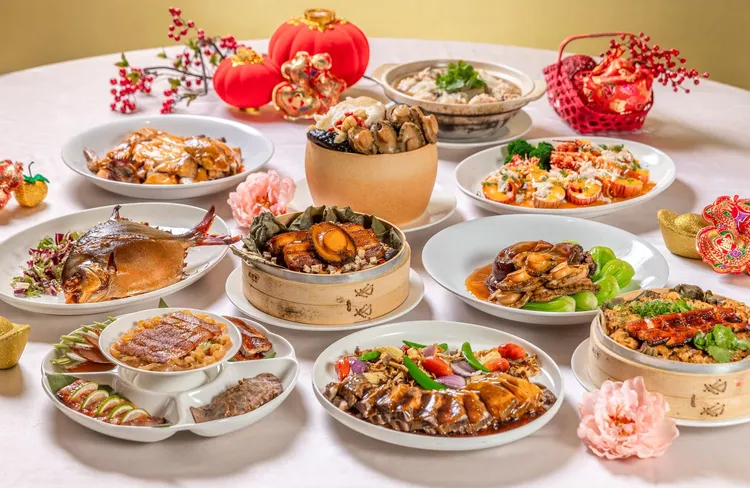 大倉久和大飯店桃花林中餐廳共推出14項年菜外帶單品。業者提供