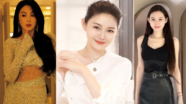 張雨綺（左起）、大S、張穎穎籍貫都是山東。翻攝張雨綺微博、大S微博、張穎穎抖音