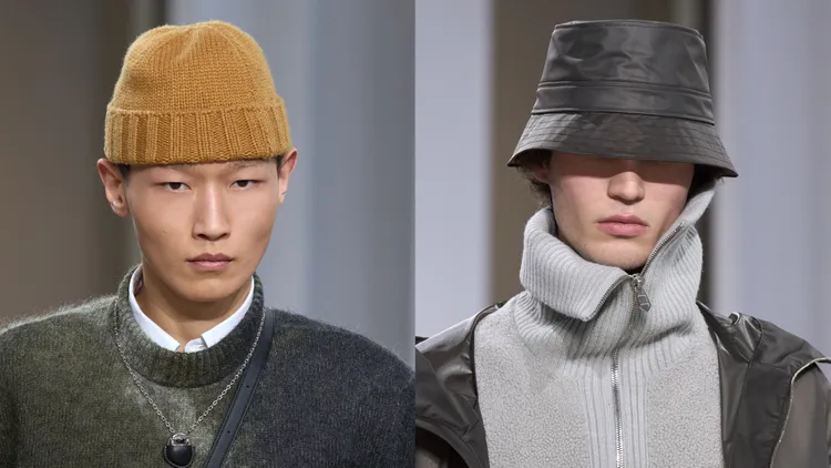 愛馬仕2024秋冬男士帽款。品牌提供