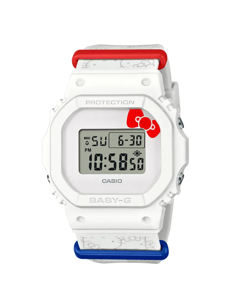CASIO BABY-G X Hello Kitty聯名錶BGD-565KT，4300元。品牌提供