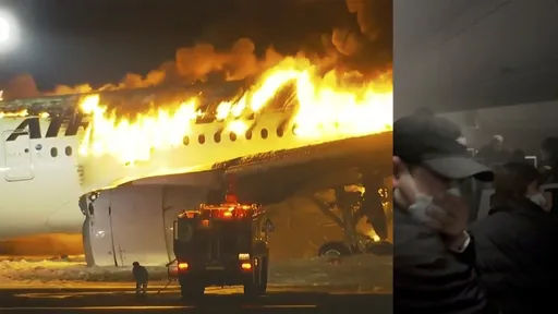 日航窗外一片火海 機內379人「坐著等空姐指令,全疏散很厲害」