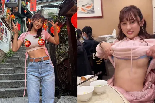 日本網美「台灣餐廳無罩迸H奶」 影片瘋傳!台日網友反應大不同