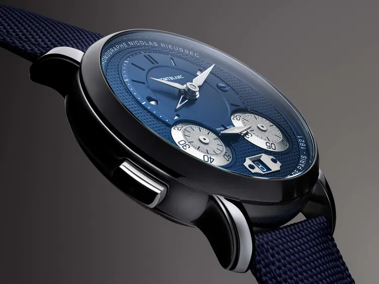 明星傳承系列系列Nicolas Rieussec計時腕錶，單按把設計於符合人體工學的8點鐘位置。品牌提供