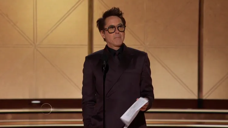 小勞勃道尼以《奧本海默》獲得最佳男配角。翻攝金球獎