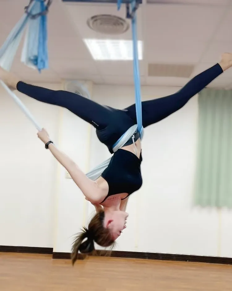 mydaily樂樂空中瑜伽表現優異。（17LIVE提供）