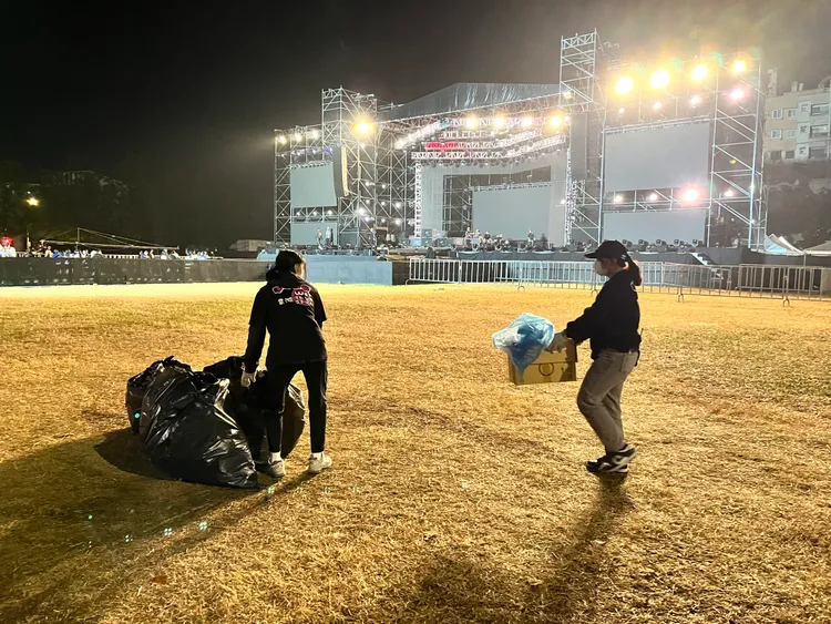 市府動員不到1小時恢復會場整潔。市府提供