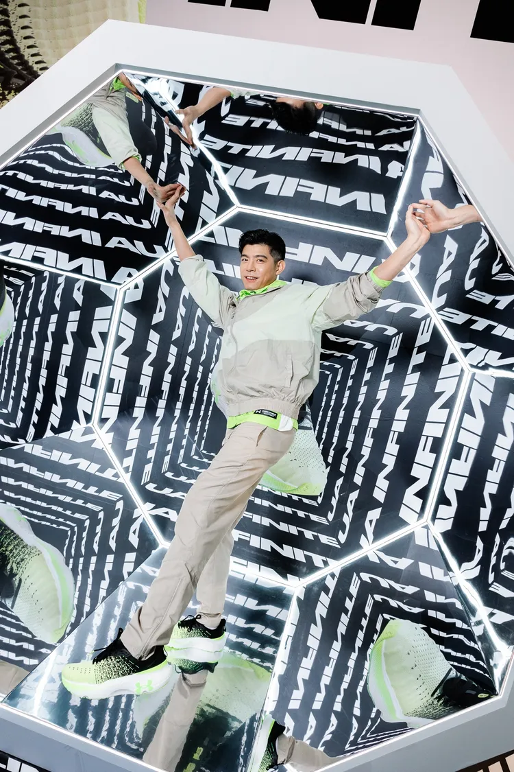 王柏傑表示UA INFINITE跑鞋穿起來超彈。品牌提供