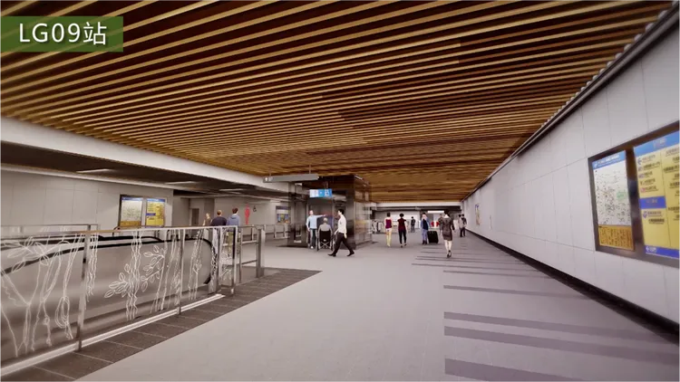 地下車站LG09示意圖。北捷提供