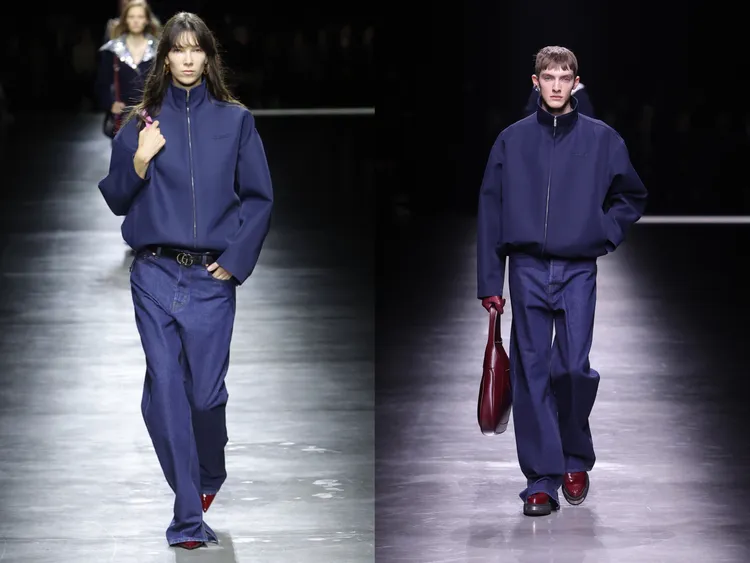 此次男裝秀中與女裝秀有多樣同款造型。品牌提供