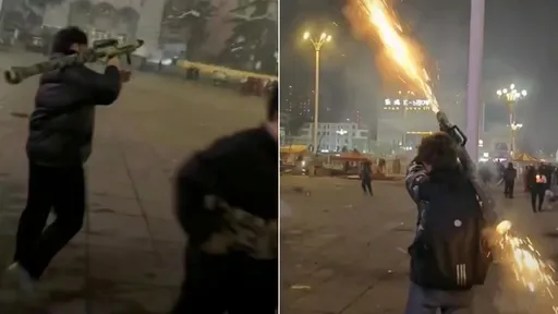 DIY火箭筒煙火「把自己炸殘了」 廣場中爆炸!波及多人3重傷