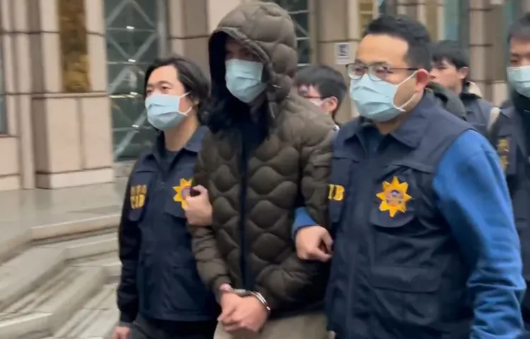 鄭姓男子等人遭警方送辦。翻攝畫面