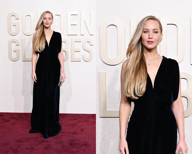 「小珍妮佛」珍妮佛勞倫斯身著DIOR禮服。品牌提供