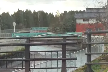 日本強震後，民眾拍到河面劇烈晃動的景象。翻攝推特