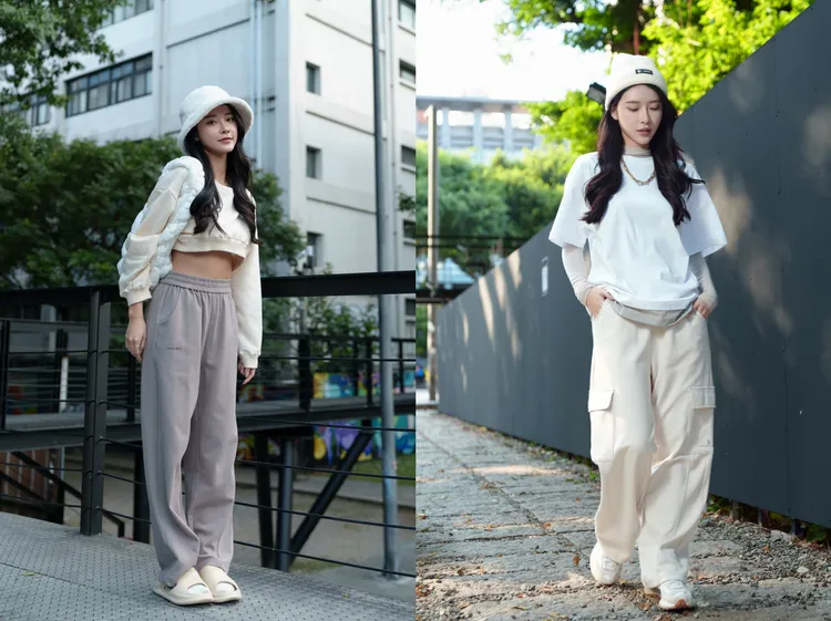 一條休閒寬褲甜美帥氣兩種風格都給你