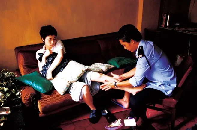 王菲與梁朝偉合作《重慶森林》，曾入圍金馬影后。劇照