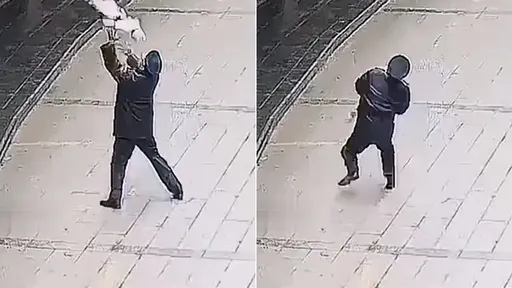 商場保全神手接住墜樓嬰兒 影片瘋傳!結果業者認了是造假