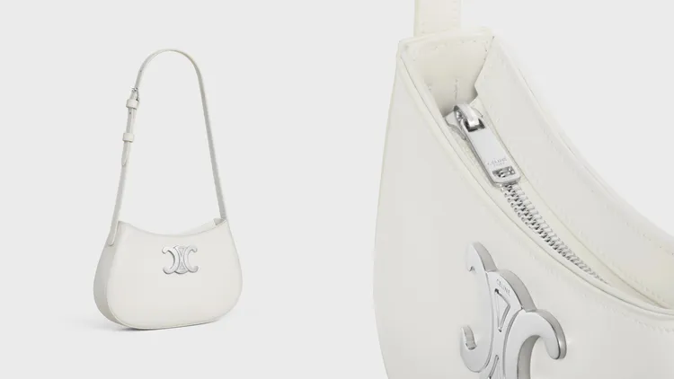 白色亮面牛皮革中型TILLY手袋，8萬3000元。品牌提供