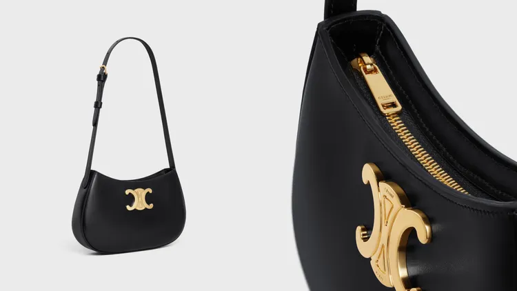 黑色亮面牛皮革中型TILLY手袋，8萬3000元。品牌提供