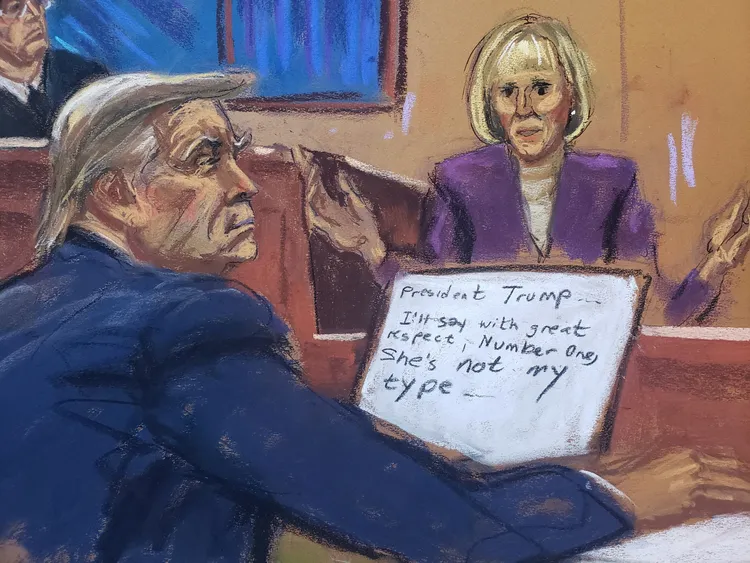 川普始終堅持卡洛爾（右）「不是我的菜」。路透社