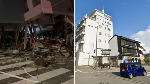 日地震災情|輪島7層建物倒塌有人受困 七尾市救出兩人無心跳