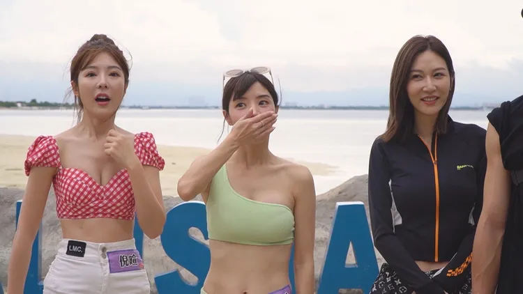 曾莞婷（右起）驚覺被騙，林艾融、倪暄也傻眼。好看娛樂提供