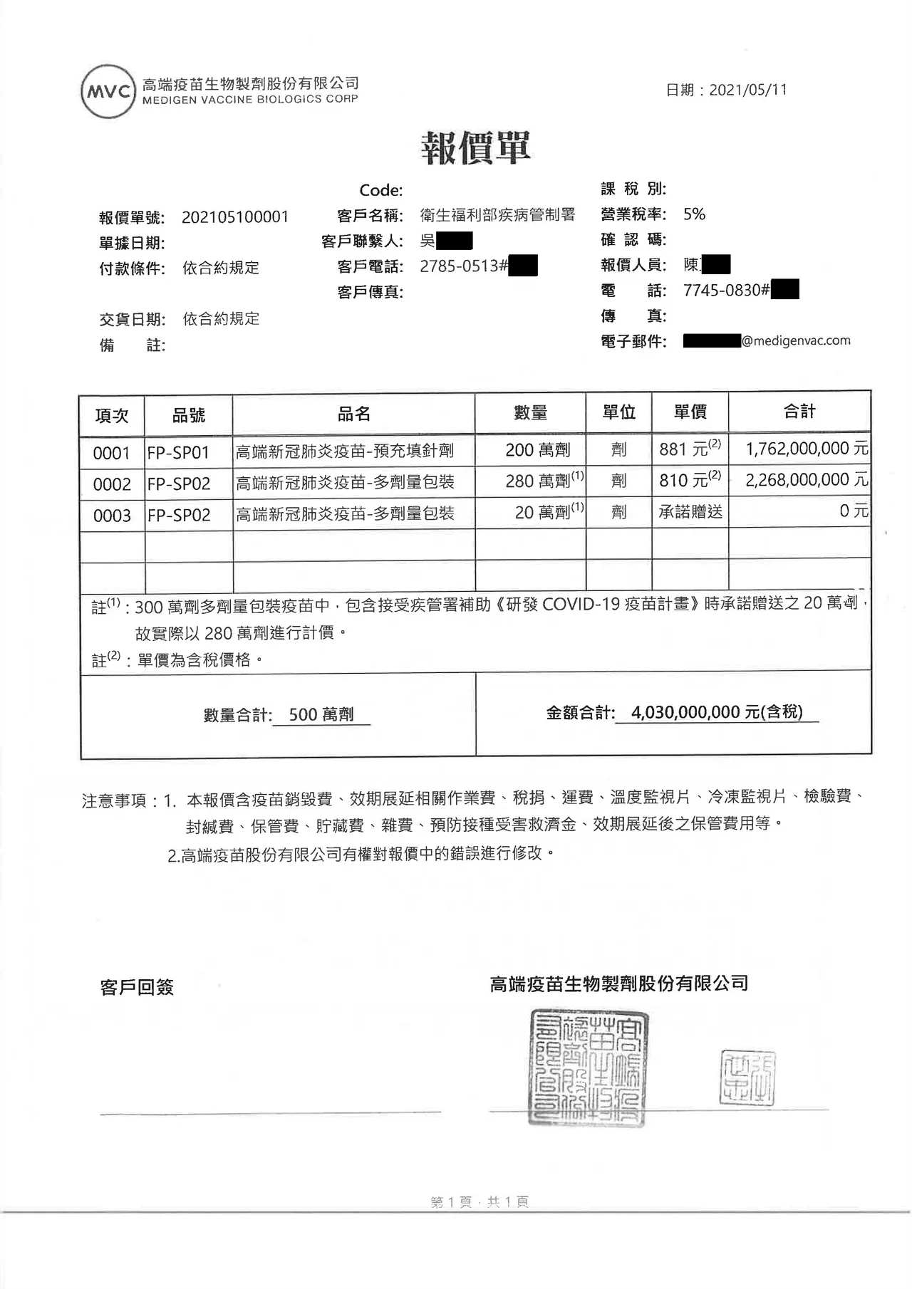 高端合約內容。疾管署提供