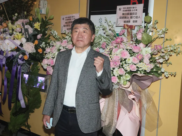 陳時中到場力挺。彭欣偉攝