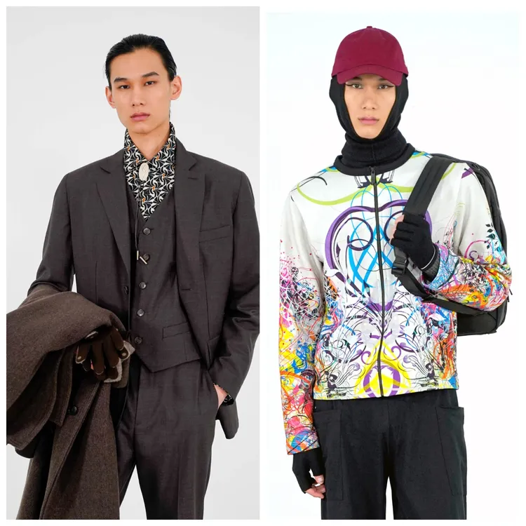 2024秋冬男裝除了有沉穩色調的正裝之外，也將街頭風、藝術家畫作融入穿搭。品牌提供