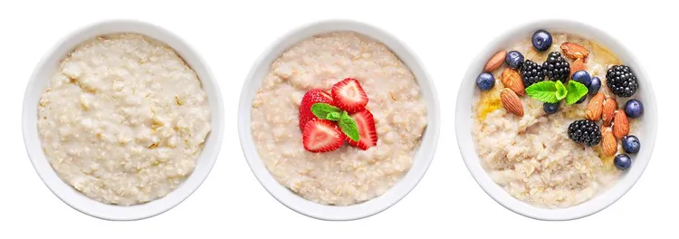 燕麥的好處多多，可取代澱粉或麵類，燕麥料理也多變化，既有飽足感，還能促進腸道蠕動，幫助消化。