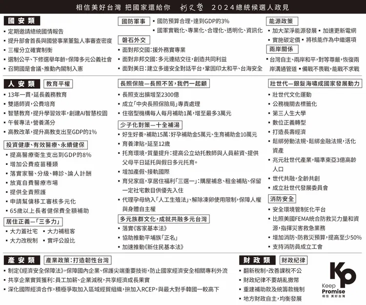 柯盈配政見。翻攝中選會選舉公報