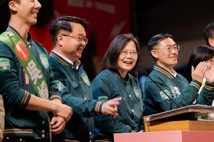 蔡英文致詞。民進黨提供