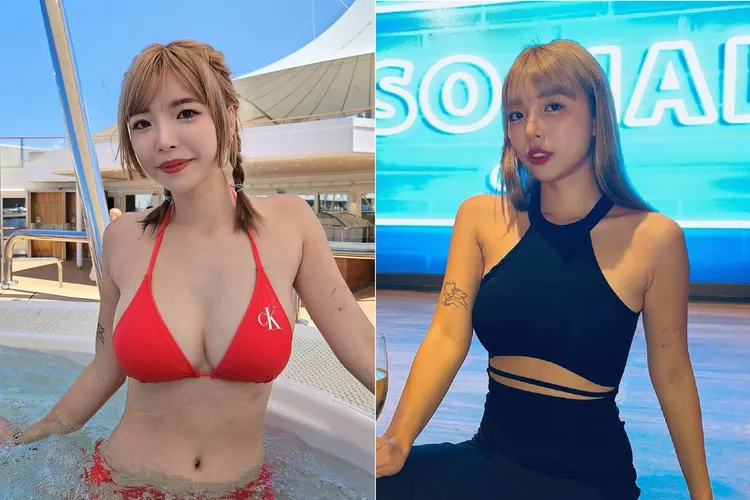 阿圓出國大解放，辣曬黑色戰袍。取自一隻阿圓IG