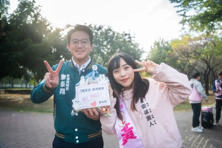 廖泰翔表示，黃捷是高雄新生代戰將。黃捷總部提供