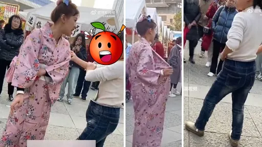 「要脫一起脫」正妹穿和服遭逼脫衣 正妹脫了大媽要脫褲遭苦勸「不要」